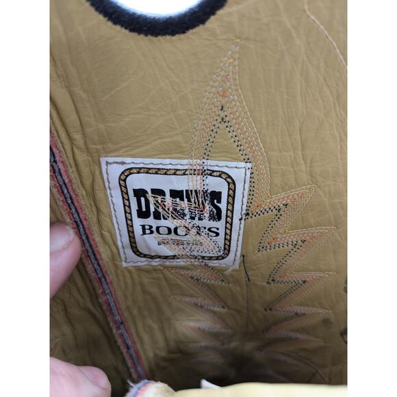 Drews Boots 18" Tall Buckaroo Cowboy Boots 9E Red Black - Picture 9 of 11